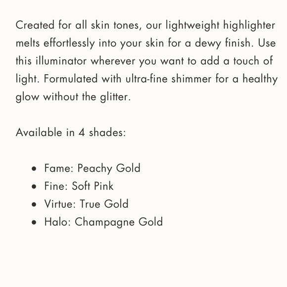 🖤🆕🖤 Laritzy Cream Highlighter in Virtue - Picture 3 of 6